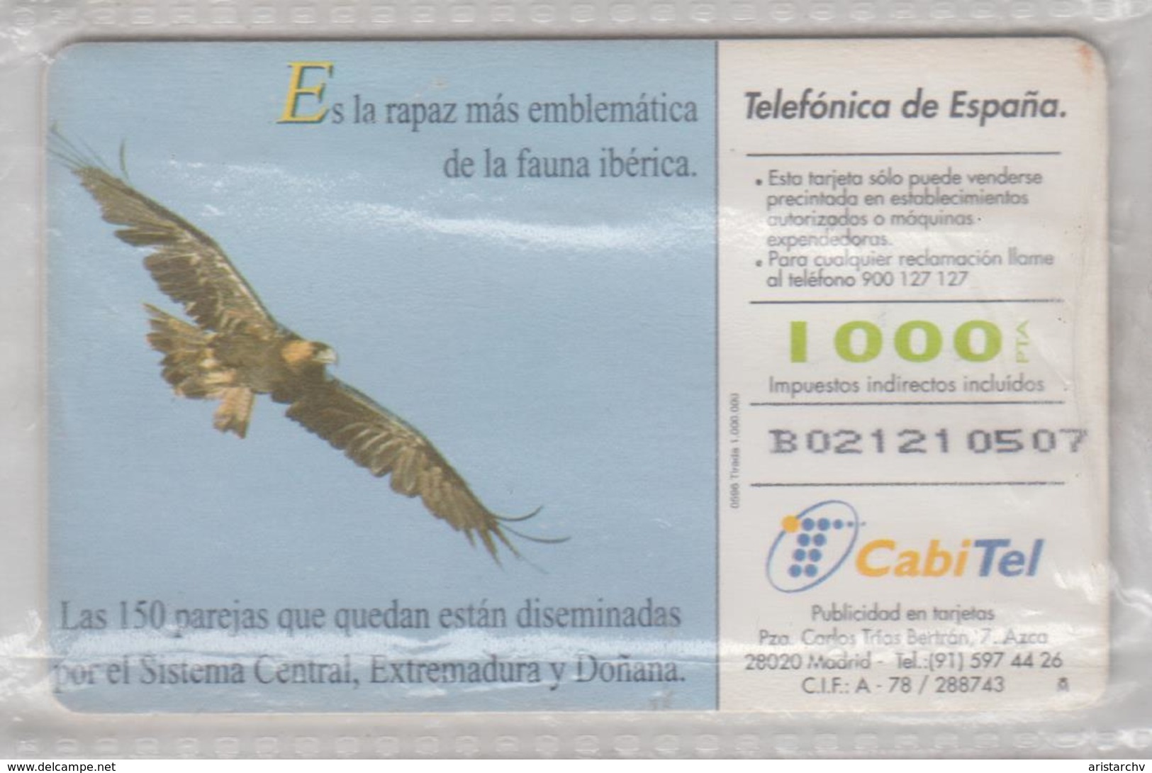 SPAIN 1996 FAUNA IBERICA BIRD AGUILA IMPERIAL EAGLE - Eagles & Birds Of Prey