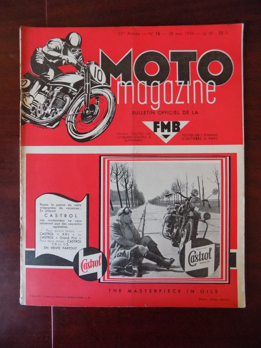 Moto Magazine N° 16 Courses Aux Etats-Unis - La Fourche Saroléa - Moto-cross De Chaudfontaine ... - 1900 - 1949