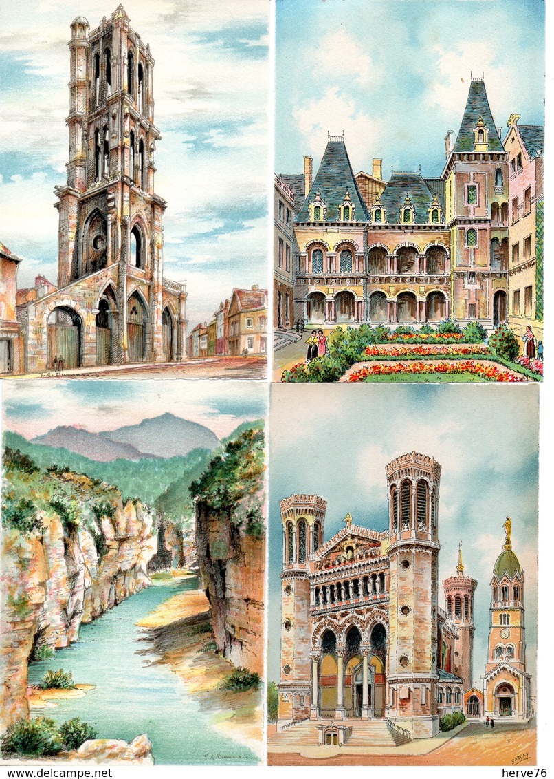 Lot 70 Cartes - Illustrateur BARDAY - DUMARAIS - Villes - Ed. M. Barré & J. Dayez - 5 - 99 Cartes