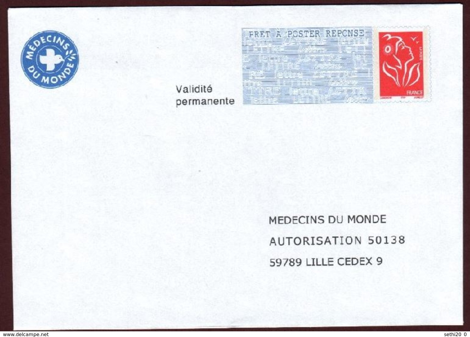 France PAP Réponse  Lamouche  0509632 MEDECINS DU MONDE - Listos Para Enviar: Respuesta /Luquet