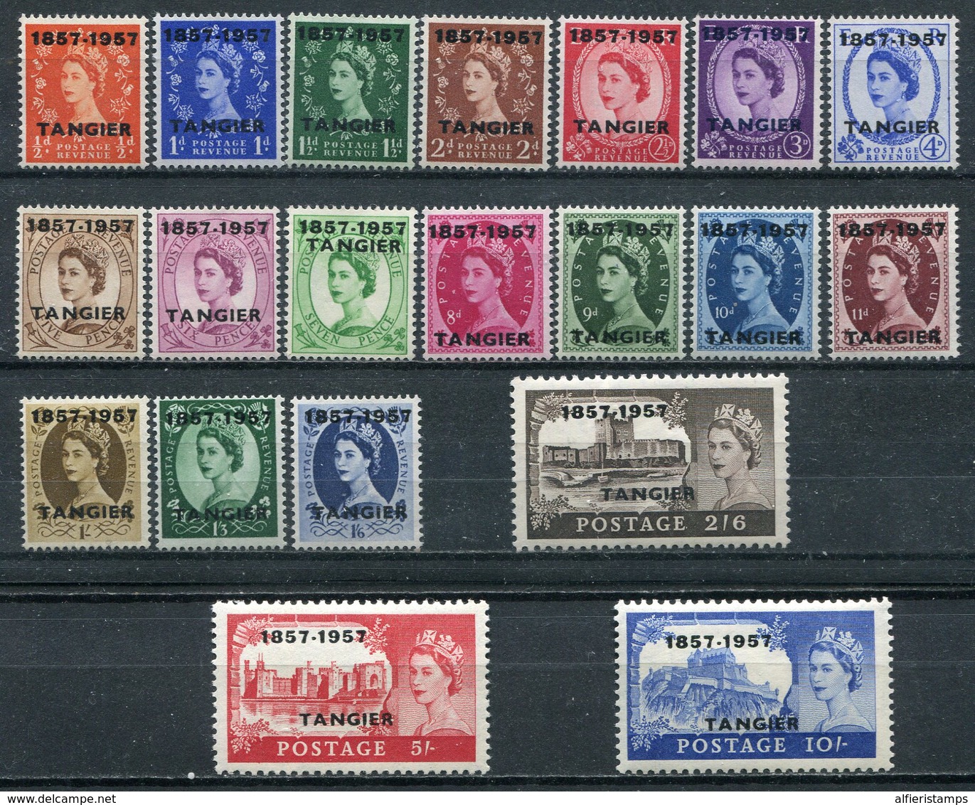 1957  - MAROCCO-TANGER-ELIZABETH- CPL. SET -  20 VAL.- M.N.H.- LUXE !! - Morocco Agencies / Tangier (...-1958)