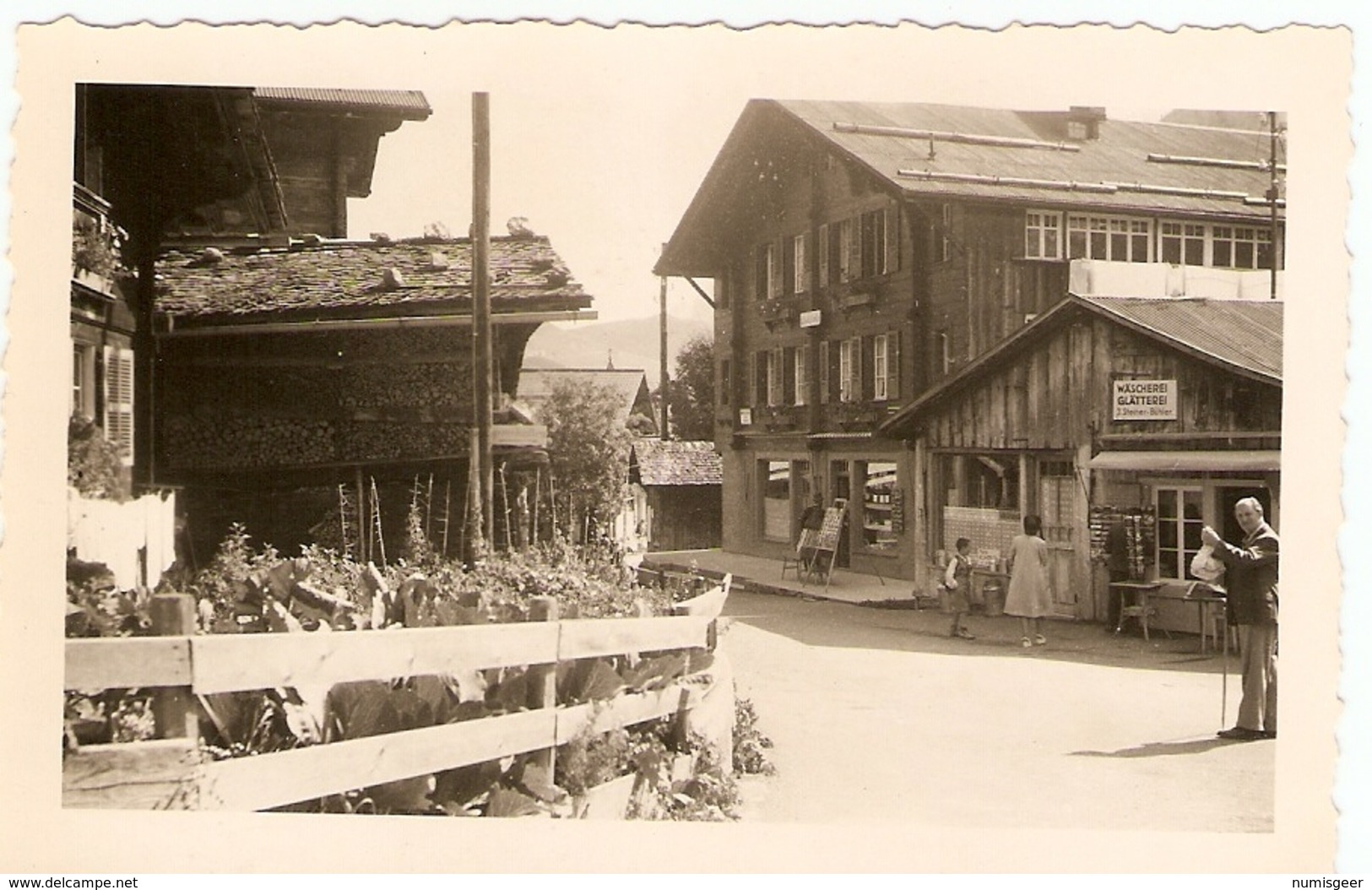 SUISSE - ( Oberland Bernois ) - MÜRREN - Rue Du Village  ( Photo: Format 12X7.5 ) - Lieux