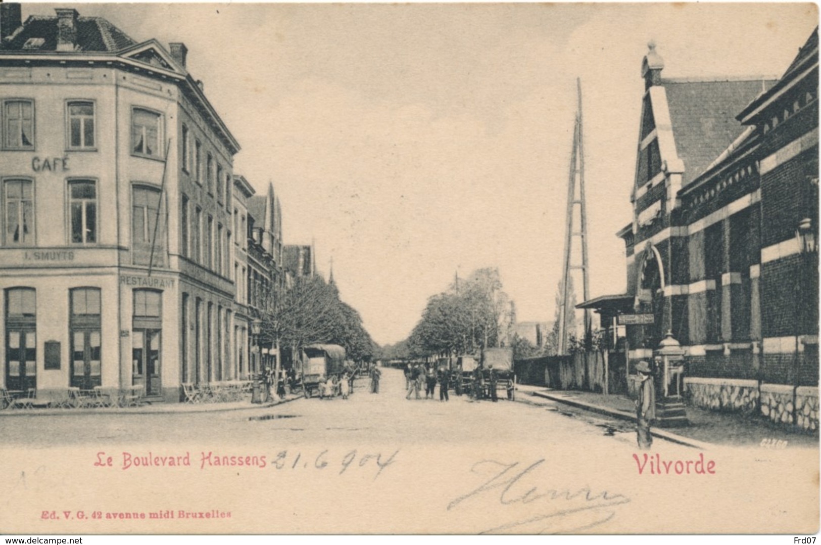 Vilvoorde - Vilvorde Le Boulrvard Hanssens - Ed. V.G. - Station - Activiteiten - Verzonden In 1904 - Vilvoorde