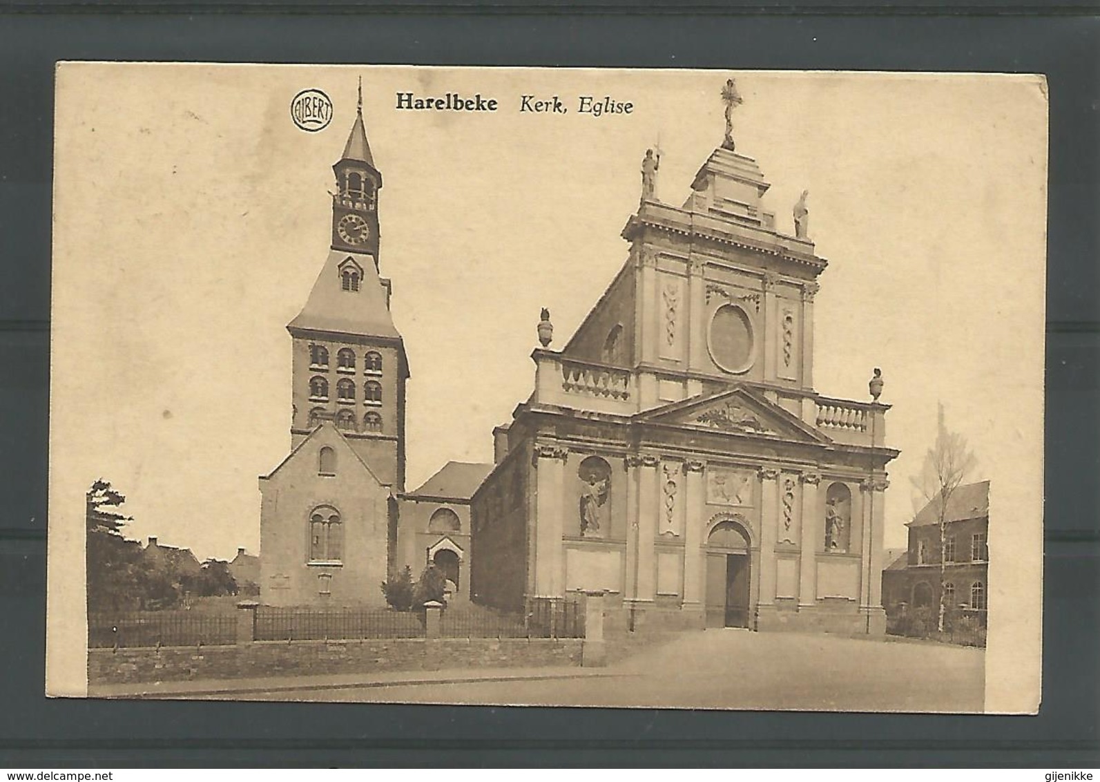 Oudt Postkaart . Harelbeke.- Kerk - Harelbeke