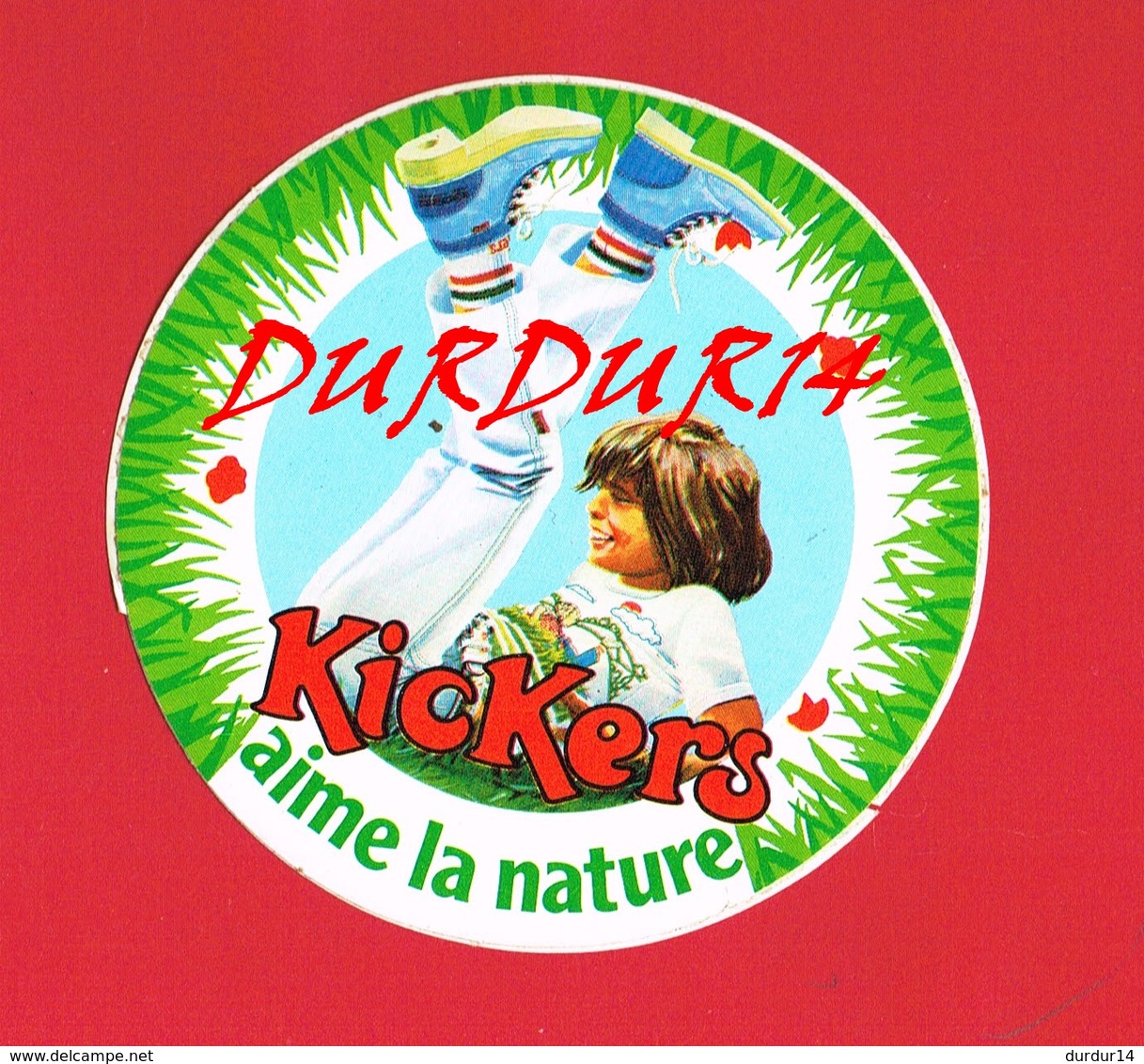 1 Autocollant KICKERS AIME LA NATURE - Autocollants