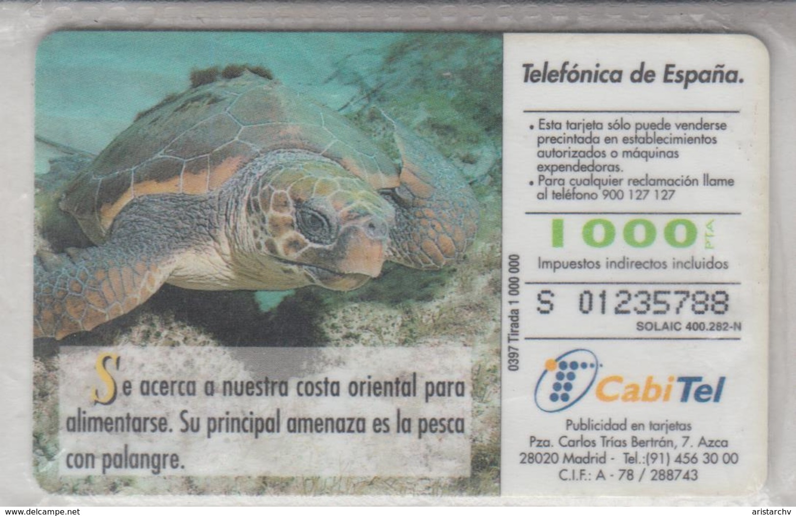 SPAIN 1997 FAUNA IBERICA TORTUGA BOBA SEA TURTLE - Tortues