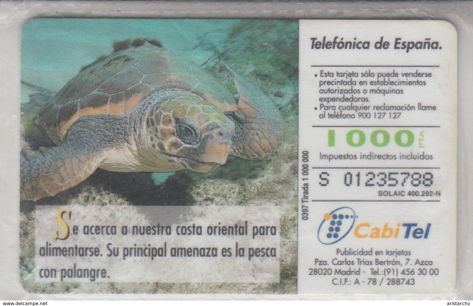 SPAIN 1997 FAUNA IBERICA TORTUGA BOBA SEA TURTLE - Schildpadden