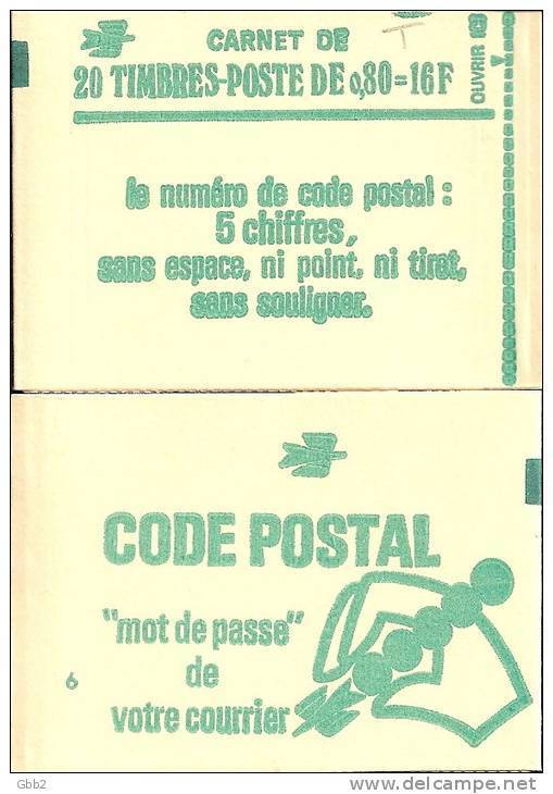 CARNET 1970-C 1 Sabine De Gandon "CODE POSTAL" Fermé Avec R.E. Parfait état, Bas Prix RARE. - Modernes : 1959-...