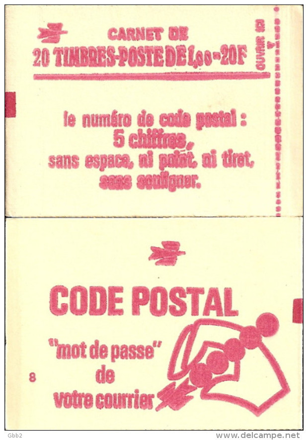 CARNET 1972-C 3 Sabine De Gandon "CODE POSTAL" Daté 30/11/77 Fermé. Parfait état TRES TRES RARE... - Autres & Non Classés