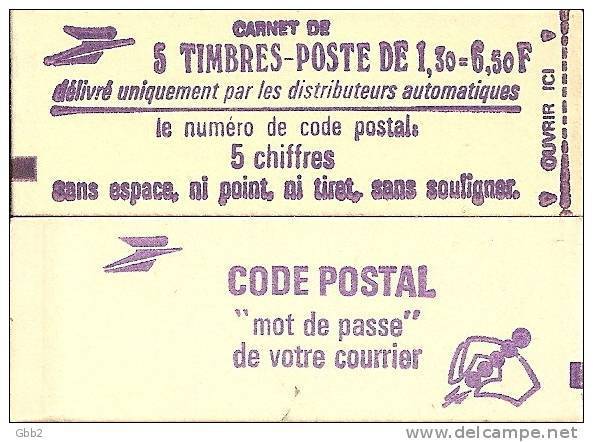 CARNET 2059-C 1 Sabine "CODE POSTAL" Fermé Bas Prix Parfait état RARE Et PEU PROPOSE. - Autres & Non Classés