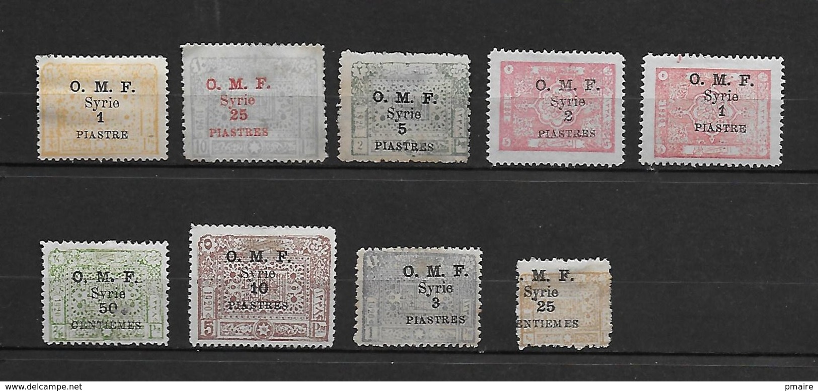 Lotpm 208 - SYRIE Timbres Anciens - Etat Moyen - Neufs