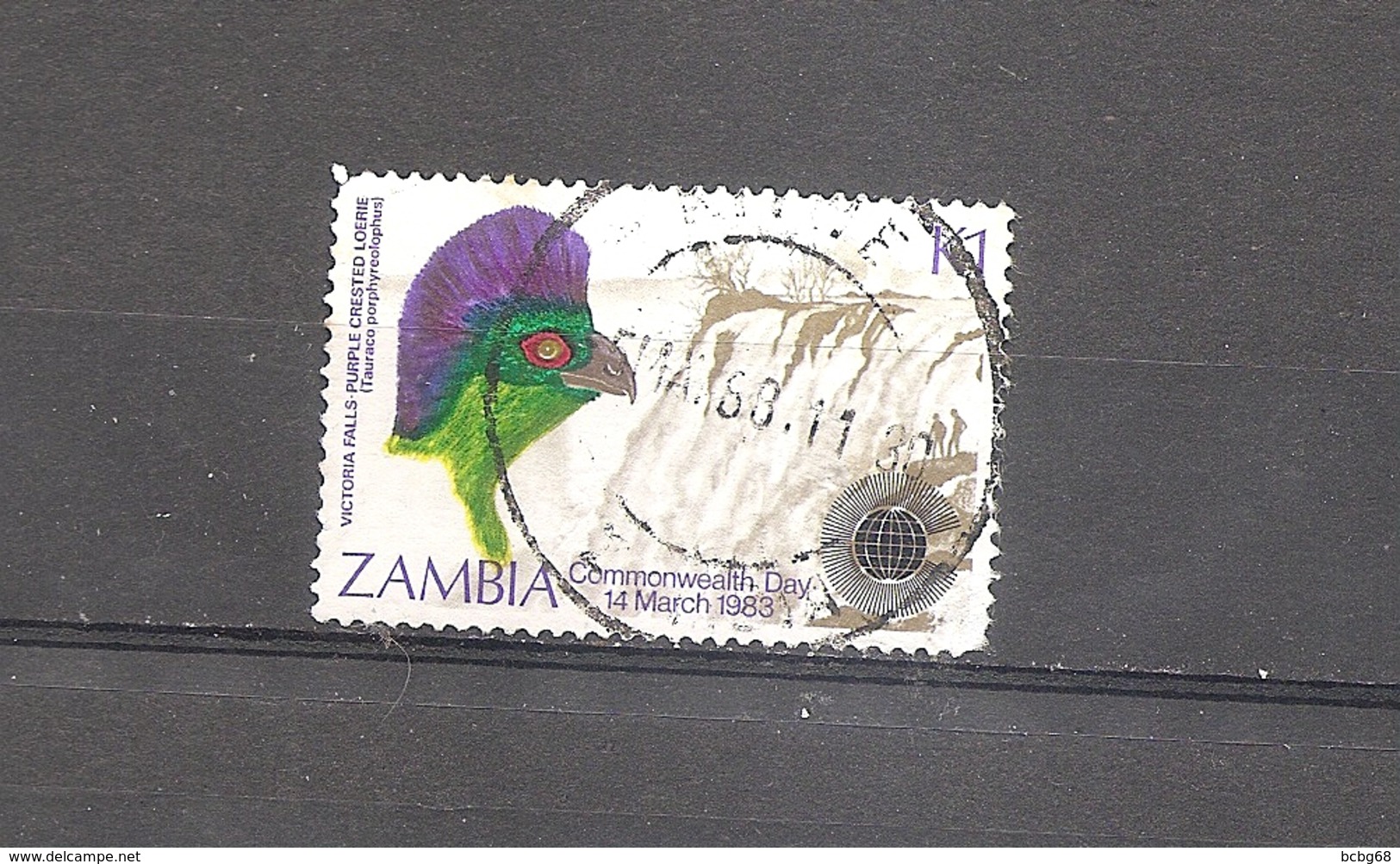 ZAMBIA - Bird - Purple-crested Loerie 1983  Scott 279  SG 382 - Cuckoos & Turacos