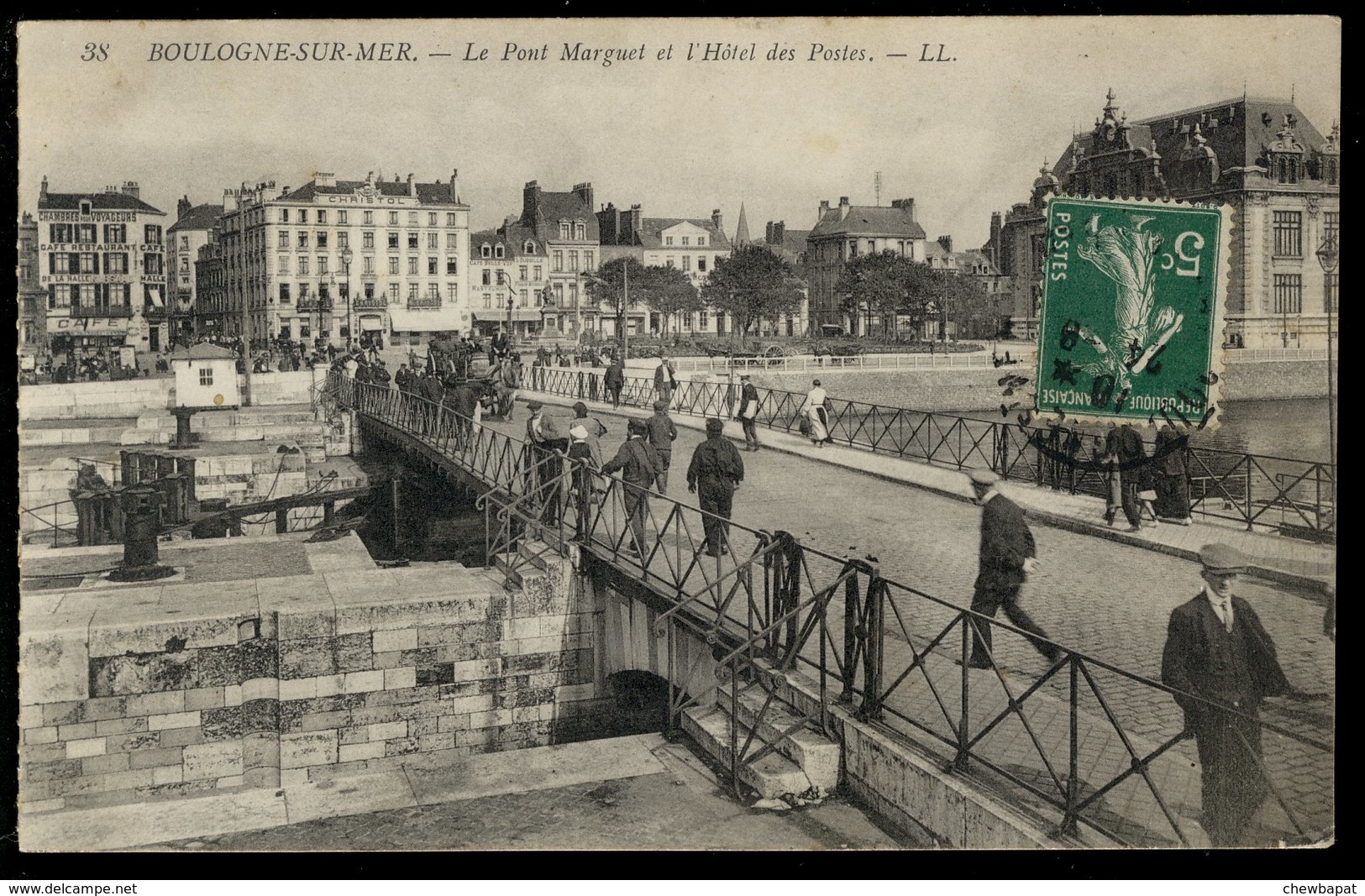 Boulogne-sur-Mer - Le Pont Marguet Et L'Hôtel Des Postes - Boulogne Sur Mer