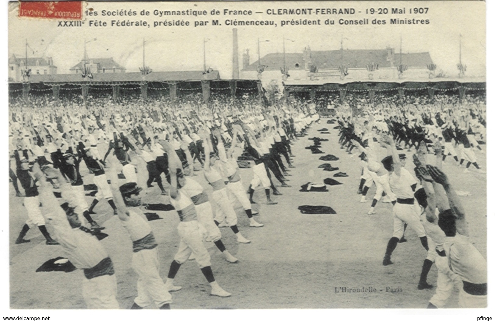 Clermont-Ferrand - Union Des Sociétés De Gymnastique De France, 1907 (XXXIIIème Fête Fédérale ), 1907 - Gymnastique