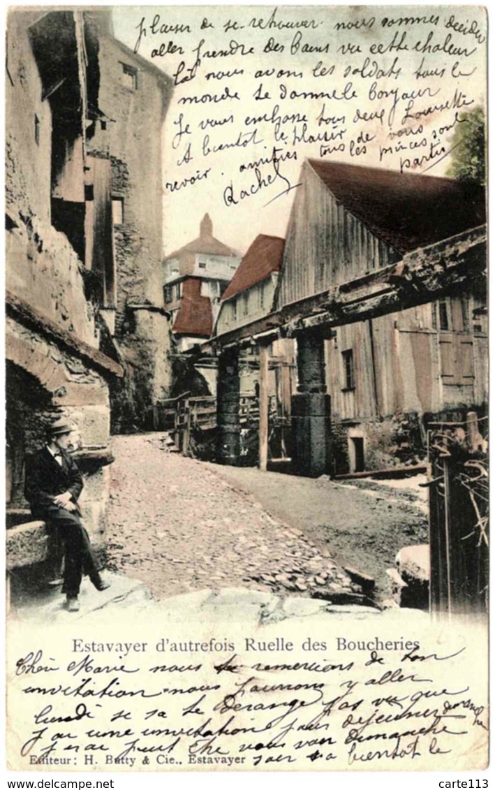 - B25340CPA - ESTAVAYER - SUISSE - Autrefois - Ruelle Des Boucheries - Carte Pionnière - Très Bon état - EUROPE - Estavayer