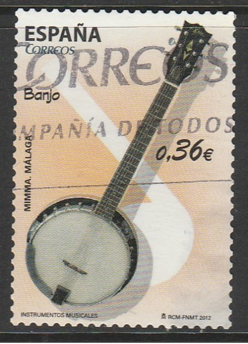 Spain 2012 Musical Instruments - Self Adhesive Stamps 0.36 € Multicoloured  SW 4693  O Used - Used Stamps