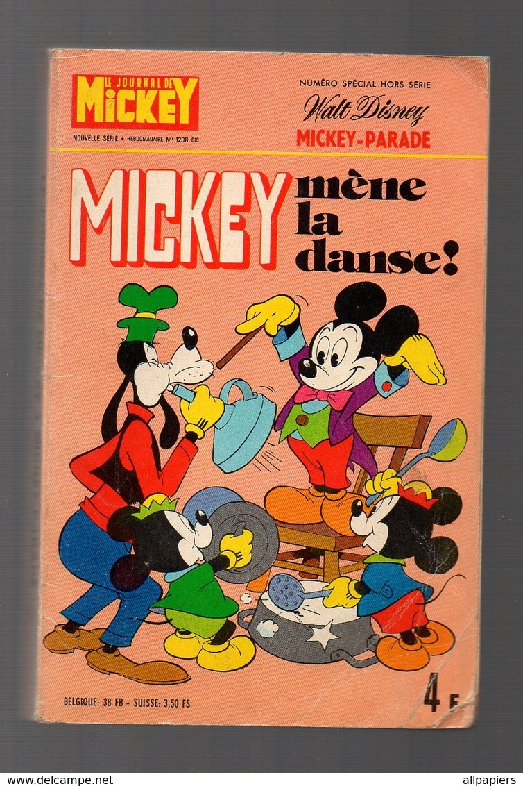 Petit Format Le Journal De Mickey Mickey-Parade Numéro Spécial 1208 Bis Mickey Mène La Danse De 1975 - Journal De Mickey