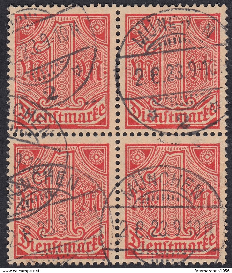 ALLEMAGNE -  DEUTSCHLAND - GERMANIA - 1923 - Servizio - Quartina Yvert 15, Obliterata. - Servizio