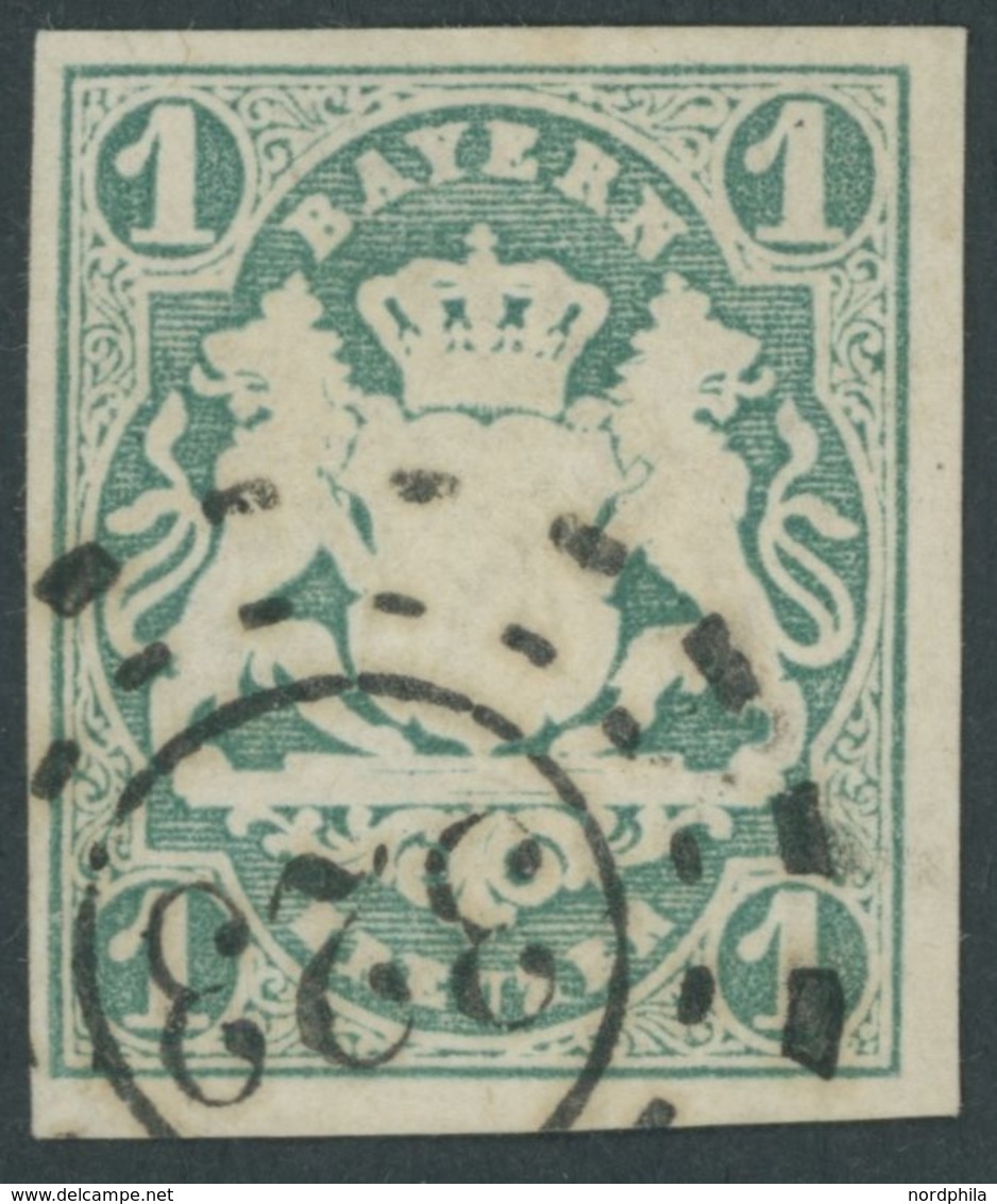 1867, 1 Kr. Dunkelblaugrün, Offener MR-Stempel 323 (Mühldorf), Pracht -> Automatically Generated Translation: 1867, 1 Kr - Altri & Non Classificati