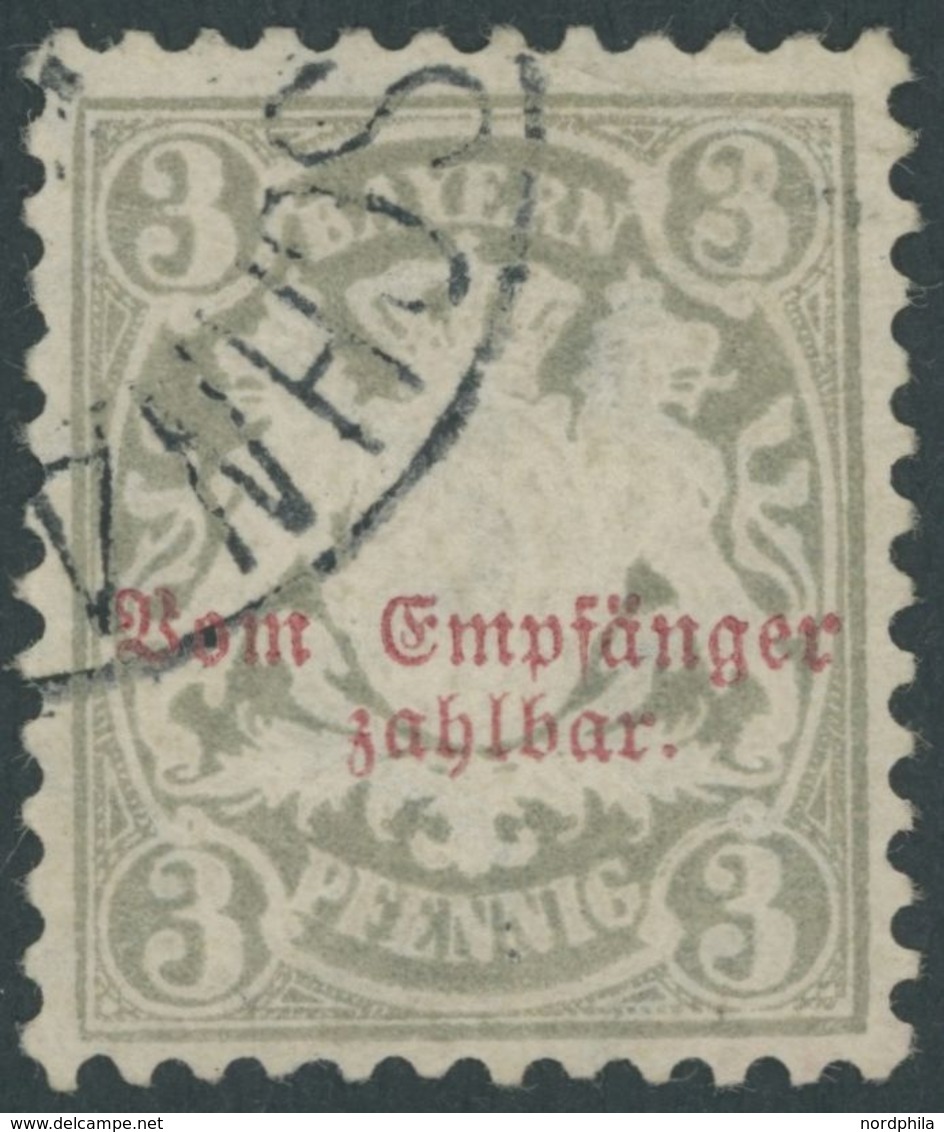 1885, 3 Pf. Türkisgrau, Wz. 3, Eckbug Sonst Pracht, Mi. 130.- -> Automatically Generated Translation: 1885, 3 Pf. Turquo - Altri & Non Classificati