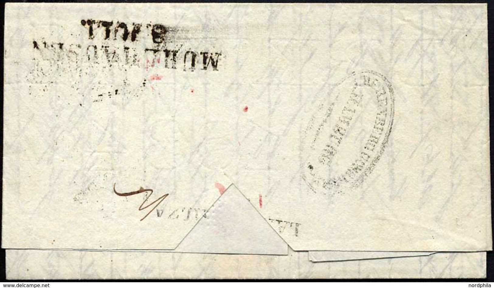 HAMBURG - THURN UND TAXISCHES O.P.A. 1837, T.T. HAMBURG, R3 Auf Forwarded-Letter Von Leeds Nach Langensalza, Rückseitige - Autres & Non Classés