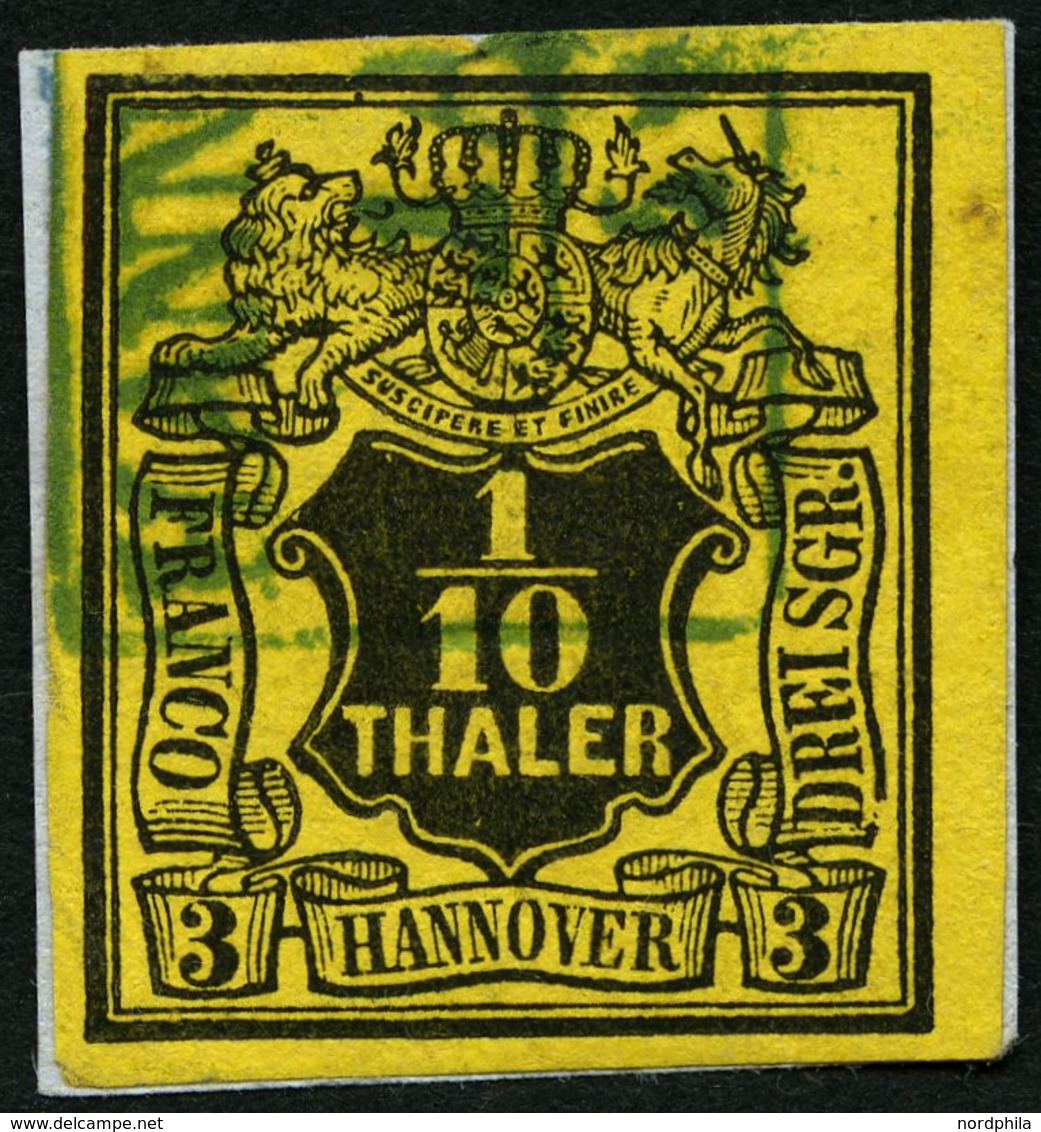 HANNOVER 5 BrfStk, 1851, 1/10 Th. Schwarz Auf Gelb, Pracht, Mi. 75.- - Hannover