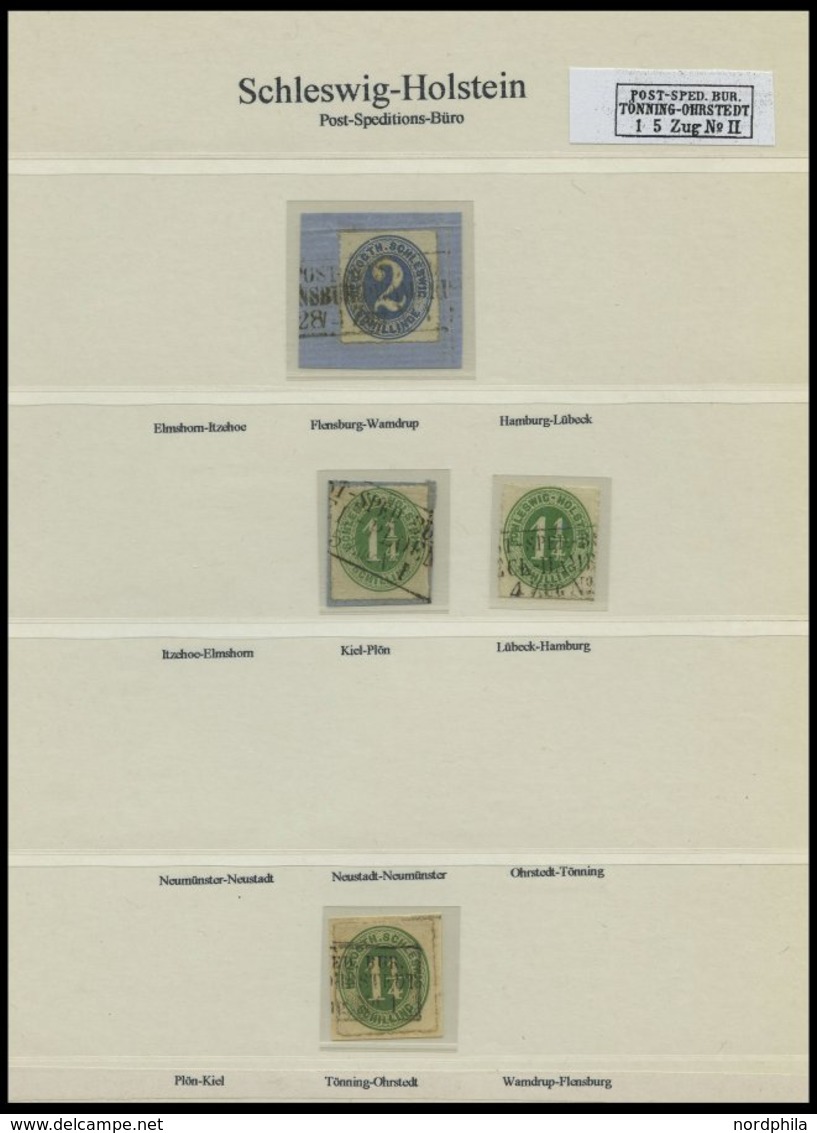 SCHLESWIG-HOLSTEIN o,BrfStk, BRIEF, Sammlung Ortsstempel auf Schleswig-Holstein-Marken, insgesamt 109 verschiedene Werte