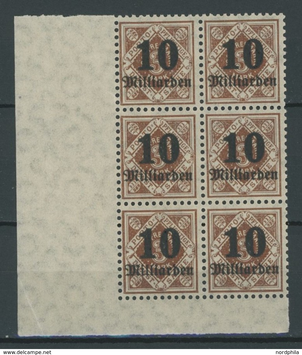 WÜRTTEMBERG 171-83 VB **, 1923, Raute In Ziffer, Je Im Eckrandviererblock Aus Der Linken Unteren Bogenecke, Postfrisch,  - Autres & Non Classés