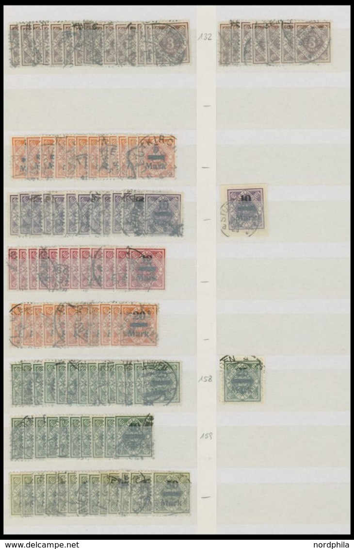 1875-1923, Dienstmarken I, gut sortierte reichhaltige Dublettenpartie von über 1200 Werten, Fundgrube, besichtigen! -> A