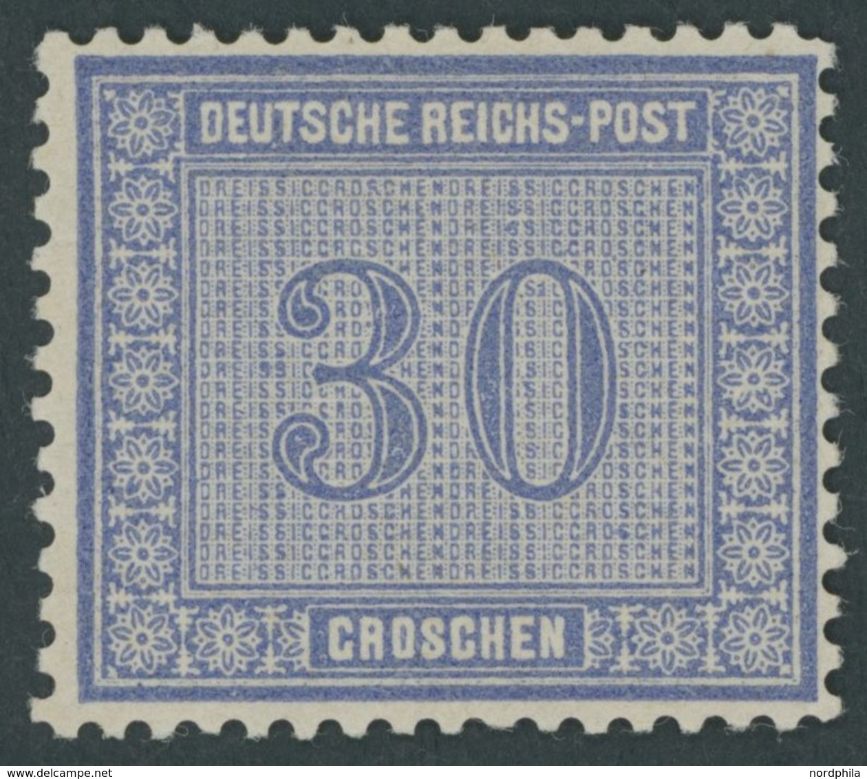 Dt. Reich 13 *, 1872, 30 Gr. Ultramarin, Falzrest, Kabinett, Signiert Flemming, Mi. 140.- - Gebraucht