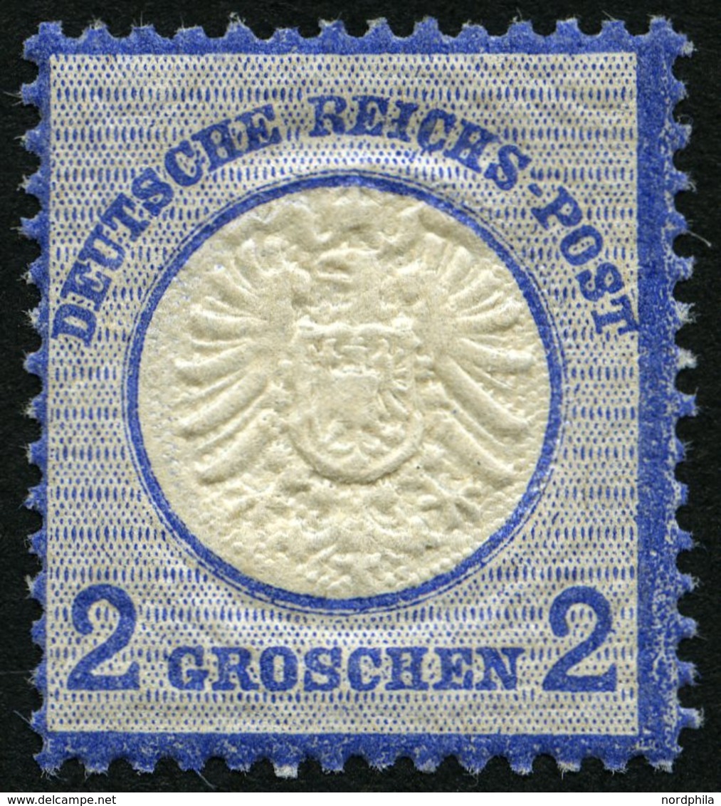 Dt. Reich 20 **, 1872, 2 Gr. Ultramarin, Postfrisch, Pracht, Mi. 100.- - Oblitérés