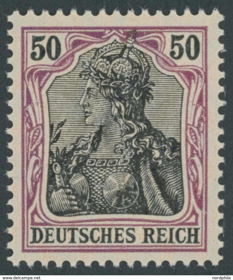 Dt. Reich 91Ix **, 1905, 50 Pf. Graulila/schwarz Friedensdruck, Postfrisch, Pracht, Gepr. Jäschke, Mi. 240.- - Altri & Non Classificati