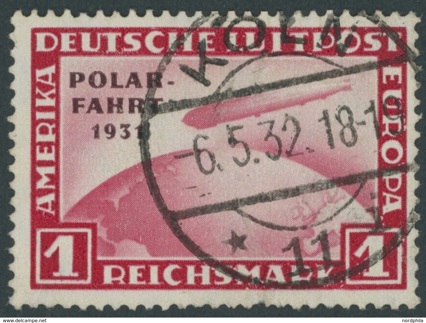 1931, 1 RM Polarfahrt, Feinst (Zahnmängel Im Unterrand) Mi. 140.- -> Automatically Generated Translation: 1931, 1 RM "Po - Sonstige & Ohne Zuordnung