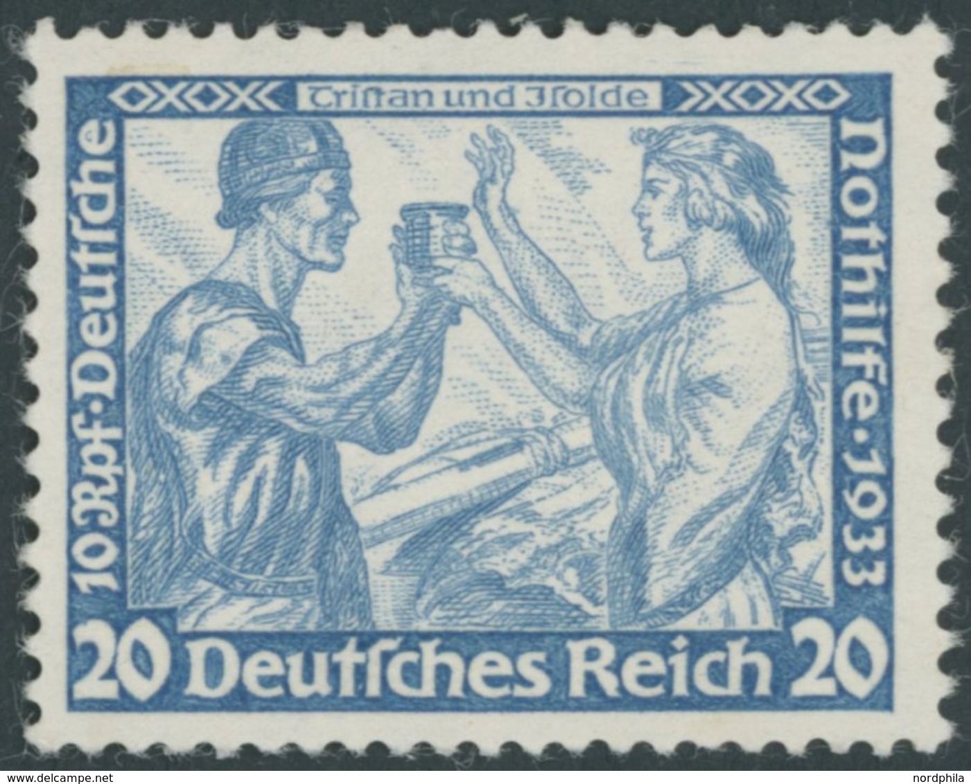 Dt. Reich 505A **, 1933, 20 Pf. Wagner, Gezähnt K 14:13, Postfrisch, üblich Gezähnt, Pracht, Mi. 1500.- - Altri & Non Classificati