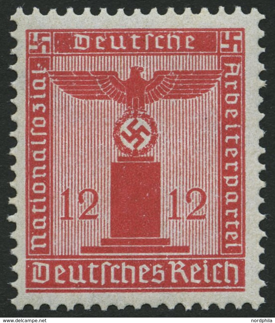 DIENSTMARKEN D 150 **, 1938, 12 Pf. Dunkelrosarot, Mit Wz., Pracht, Mi. 55.- - Servizio