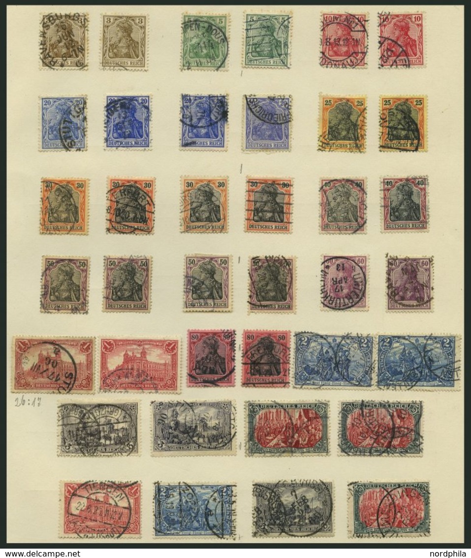 SAMMLUNGEN O,* , Alte Sammlung Dt. Reich Von 1872-1922 Im Borekalbum Mit Zahlreichen Guten Werten, Etwas Unterschiedlich - Oblitérés