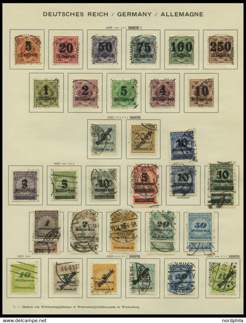 SAMMLUNGEN O,* , 1872-1922, Meist Gestempelte Sammlung Dt. Reich Mit Vielen Guten Werten, Meist Prachterhaltung, Der Inf - Oblitérés