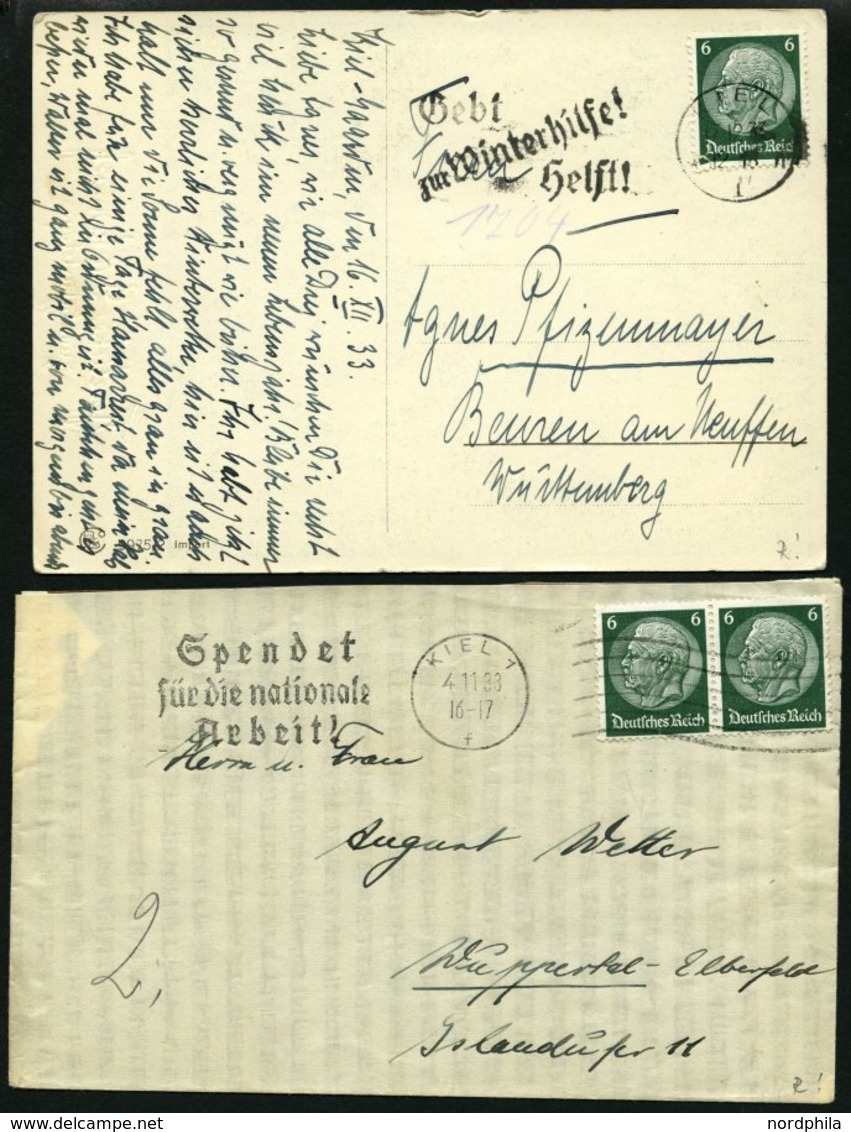 SAMMLUNGEN 1922-45, Reichhaltige Stempelsammlung Kieler Maschinenstempel Mit Werbeeinsätzen, Insgesamt 156 Belege Mit Vi - Gebraucht