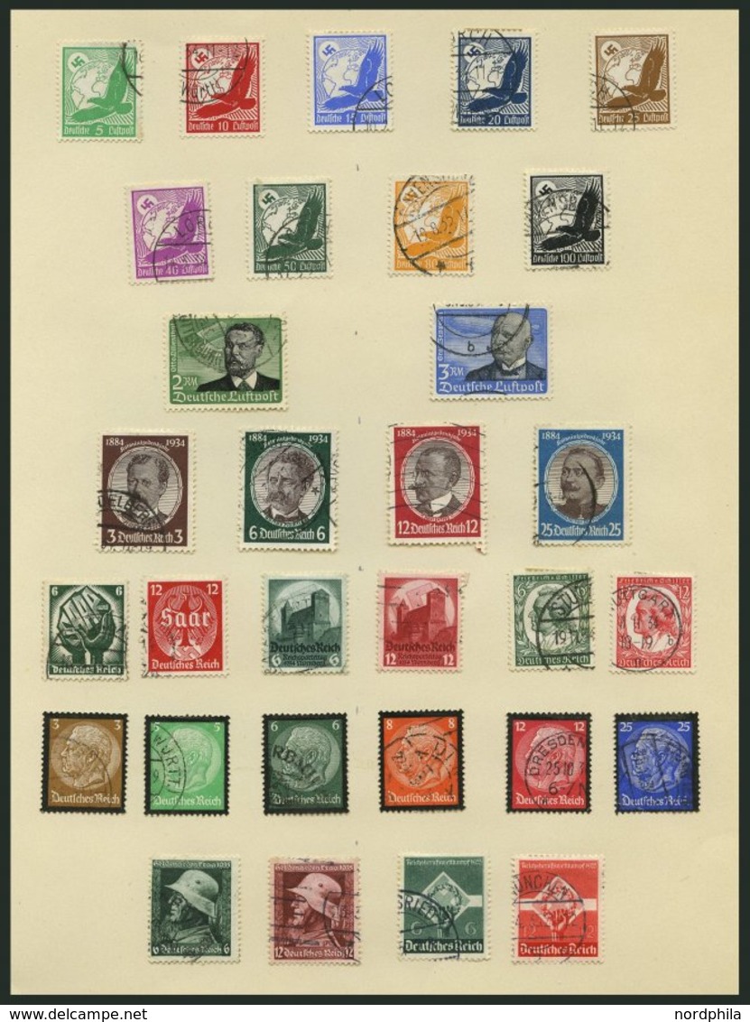 SAMMLUNGEN O,BrfStk,* , 1923-45, Alter Sammlungsteil Dt. Reich Mit Vielen Guten Mittleren Werten, Sätzen Und Blocks, Mei - Usati