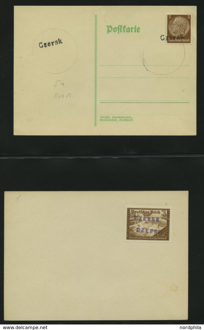 SAMMLUNGEN 1939/45, Kreis Konitz in Westpreußen, Stempelsammlung der provisorischen Entwertungen, insgesamt 55 teils seh