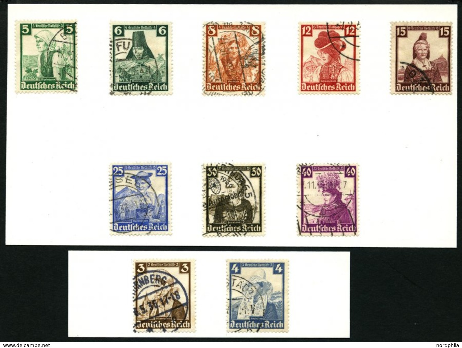 LOTS O, 1933-43, Partie Verschiedener Kompletter Mittlerer Ausgaben, Fast Nur Prachterhaltung, Mi. 490.- - Autres & Non Classés