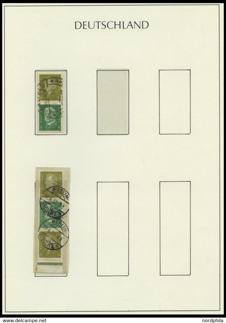 ZUSAMMENDRUCKE A. W 5-KZ 19 O, 1921-33, Gestempelte Partie Verschiedener Zusammendrucke Auf Leuchtturmseiten, Mit Einige - Zusammendrucke