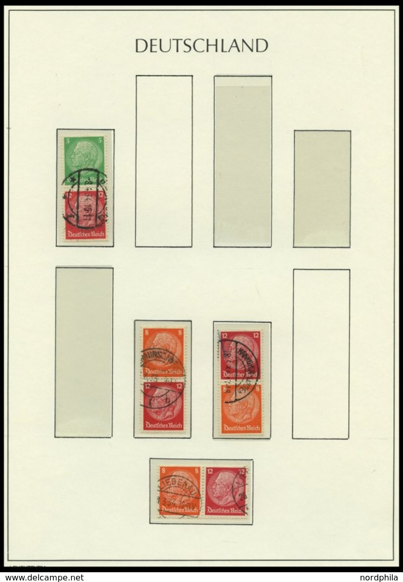 ZUSAMMENDRUCKE a. W 5-KZ 19 o, 1921-33, gestempelte Partie verschiedener Zusammendrucke auf Leuchtturmseiten, mit einige