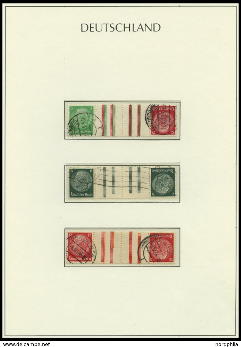 ZUSAMMENDRUCKE a. W 5-KZ 19 o, 1921-33, gestempelte Partie verschiedener Zusammendrucke auf Leuchtturmseiten, mit einige
