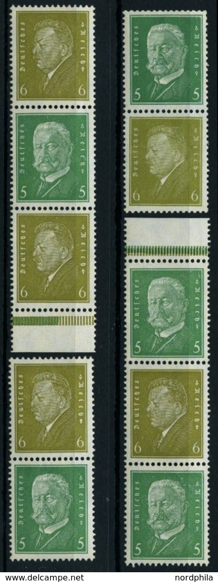 ZUSAMMENDRUCKE S 42-45 *, 1932, Reichspräsidenten, Falzreste, 4 Prachtwerte, Mi. 79.50 - Zusammendrucke