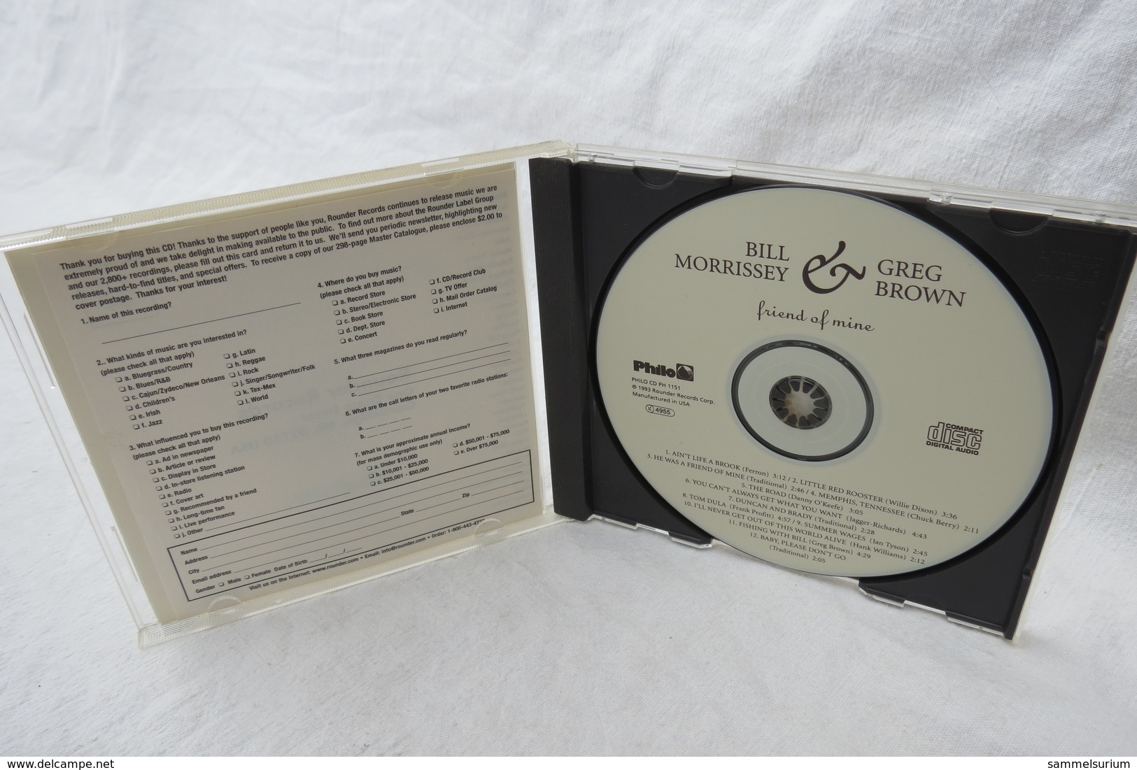 CD "Bill Morrissey & Greg Brown" Friend Of Mine - Soul - R&B