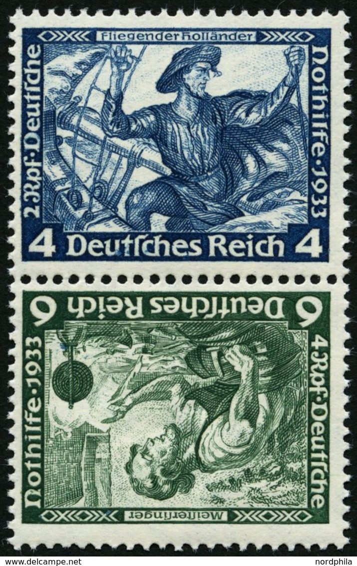 ZUSAMMENDRUCKE SK 19 *, 1933, Wagner 4 + 6, Falzrest, Pracht, Mi. 70.- - Se-Tenant