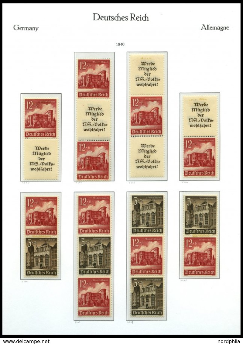 ZUSAMMENDRUCKE **,*,o , überwiegend Ungebrauchte Sammlung Zusammendrucke Von 1913-45 Im KA-BE Falzlosalbum Mit Guten Mit - Se-Tenant
