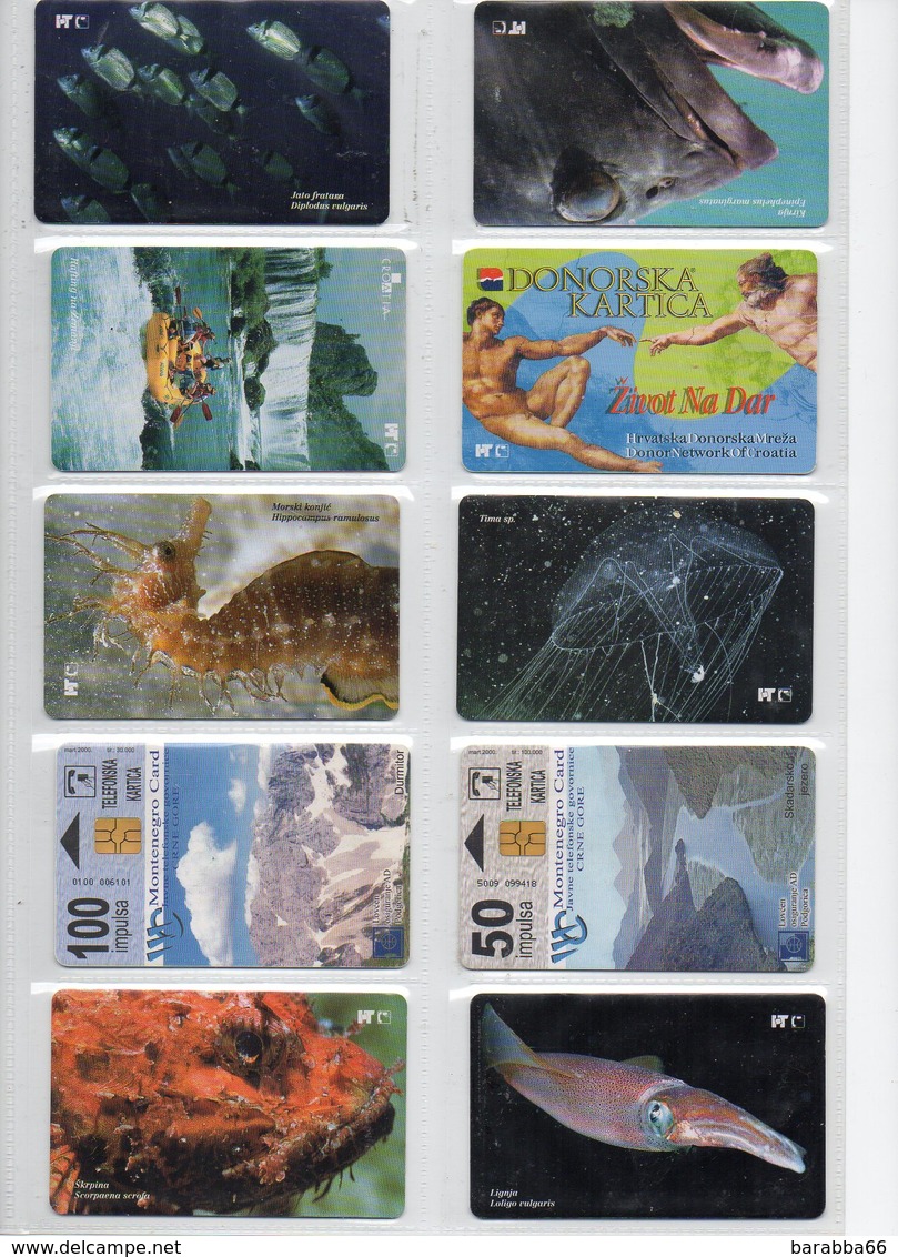 Lot Of 10 Phonecards - Croatie