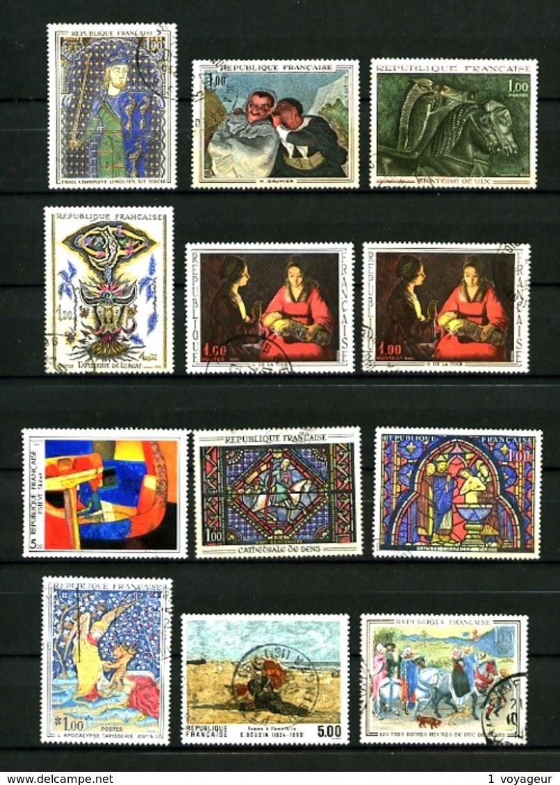 FRANCE - TABLEAUX - Oblitérés - Environ 175 Timbres - Des Multiples - Très Beaux Dans L'ensemble - Collections